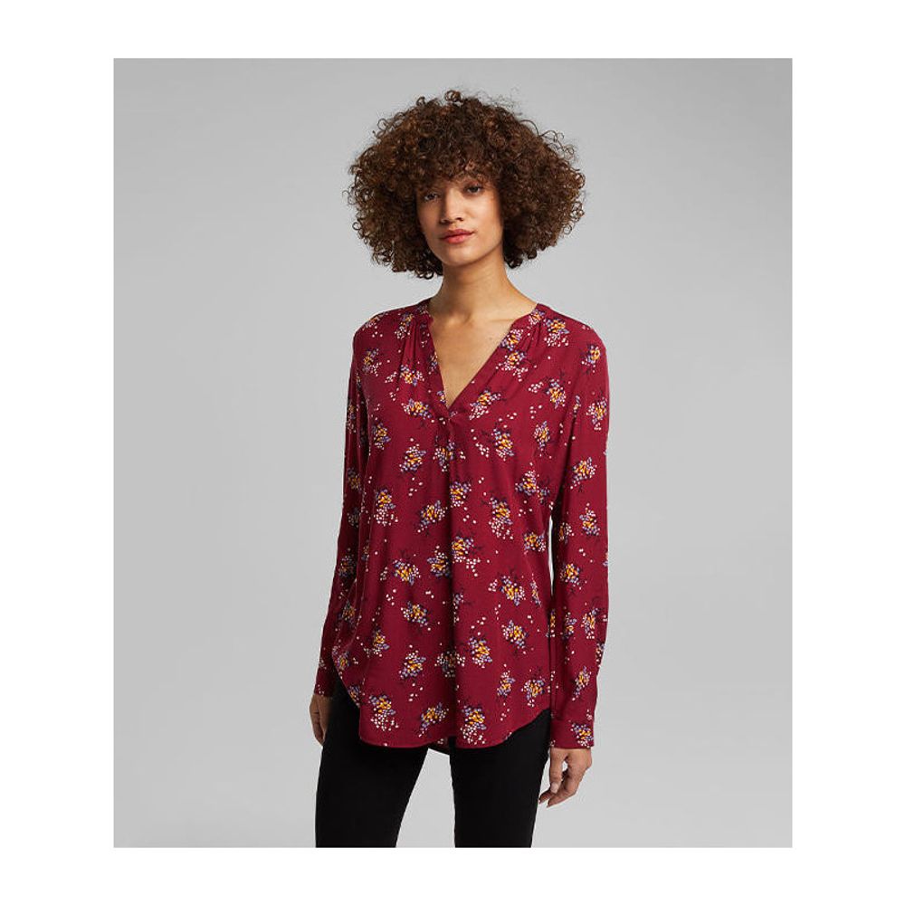 Blusa Estampada Manga Larga Esprit 091cc1f308 Blusa Estampada Manga Larga Esprit 091cc1f308